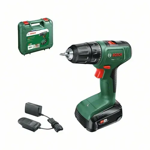 Set Masina de gaurit + Acumulator + Incarcator Bosch, 18 V, Verde/Negru