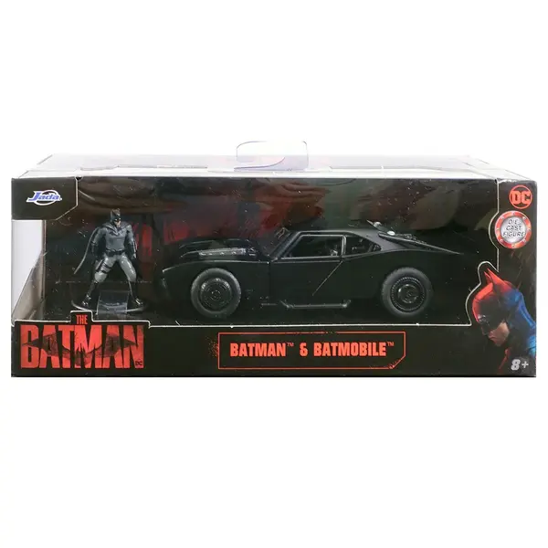 Set masina si figurina din metal, Jada, Batman si Batmobile 2022, 1:32