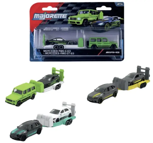 Set masinute - Mercedes-AMG Deluxe Trailer (mai multe modele - pret pe bucata) | Majorette