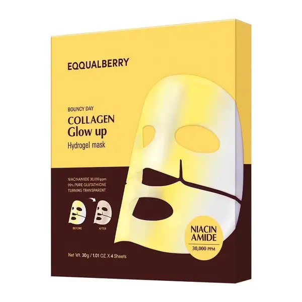 Set masti hidrogel pentru luminozitate, 4 bucati, Eqqualberry