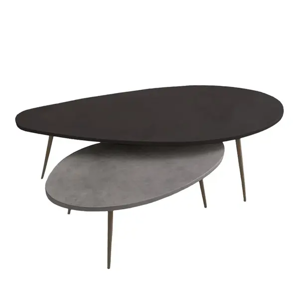 Set Masuta de cafea 2 buc Monty Carbune 116x46x46 cm