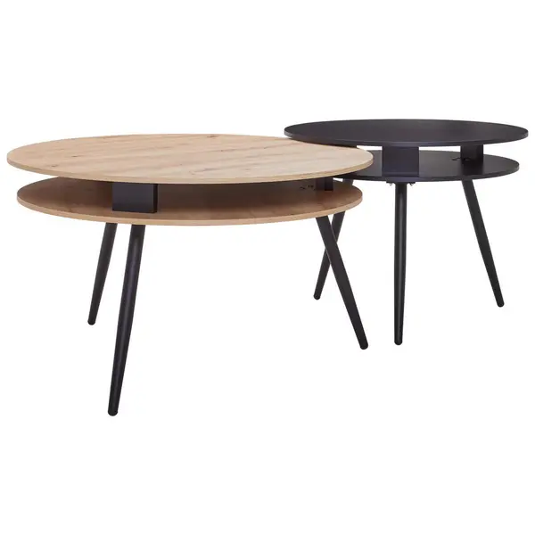 Set Măsuțe De Cafea din material pe bază de lemn, 90-70/90-70/51-49 cm