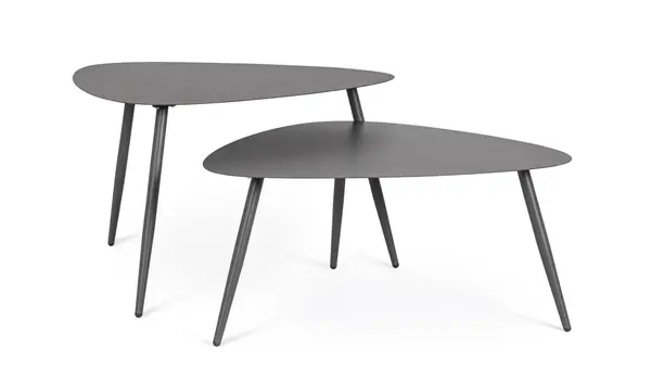 Set masute de cafea YVONNE SHAPE - Gri inchis