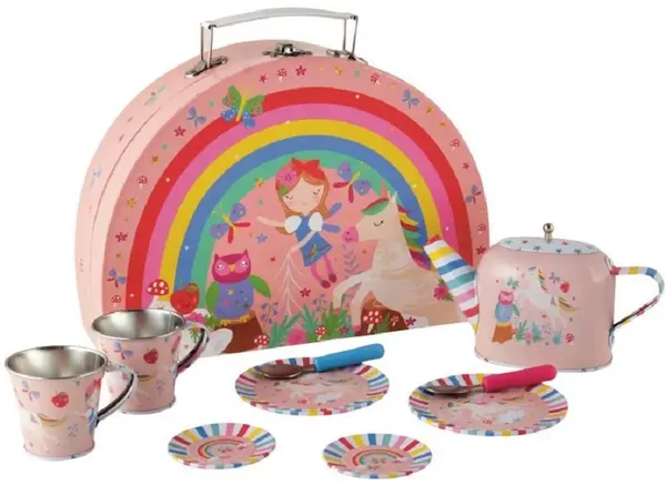Set metalic de ceai pentru copii Floss and Rock - Zana curcubeului