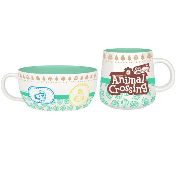 Set Mic Dejun Animal Crossing - Cana + Bol - Characters