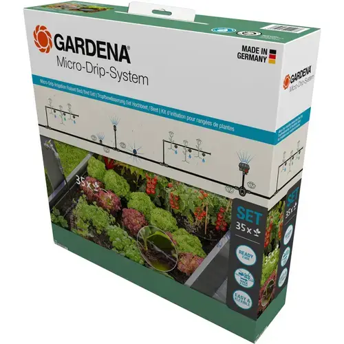 Set microsistem de picurare, Gardena, Plastic, Negru