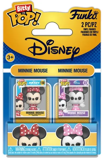 Set mini figurine Funko Bitty POP! Disney: Mickey Mouse - Minnie Mouse (Roșu și Roz)