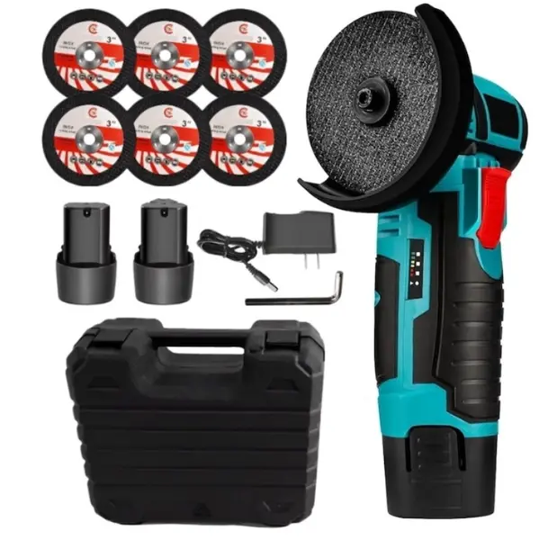 Set mini flex polizor unghiular 3ah, 48v, 76mm, portabil cu trusa, 1500rpm Campion CMP1692