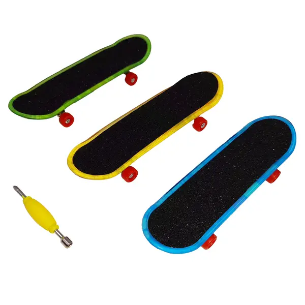 Set mini Skateboard DEPOX , Fingerboard Light, LED, 9.5 cm, multicolor