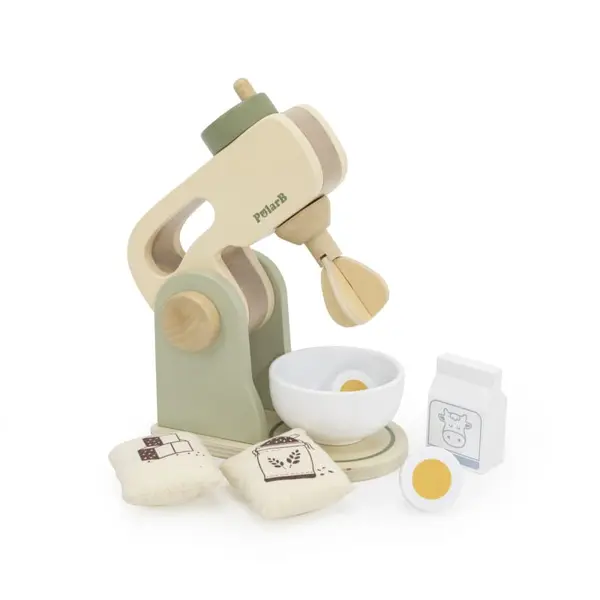Set mixer bucatarie, PolarB Viga, lemn, cu accesori, multicolor KID442179, la doar 93,00 lei