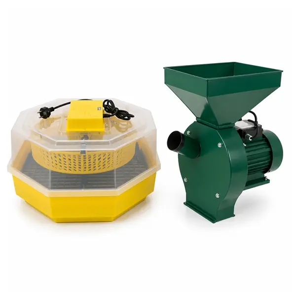 Set Moară Electrică Uralmash 3.5 kW si incubator electric pentru oua, Cleo, model 5 DEPOX , galben verde
