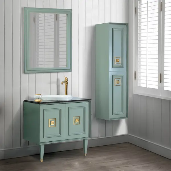 Set mobilier baie Arma 3 piese verde 80 cm