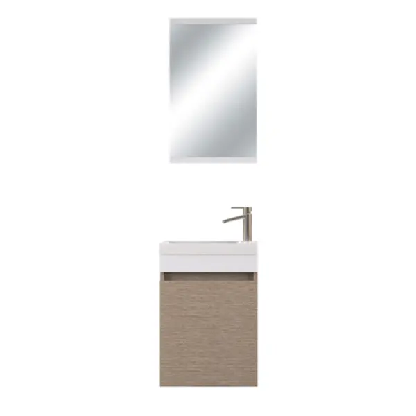 Set mobilier baie Buca suspendat 3 piese bej 45 cm
