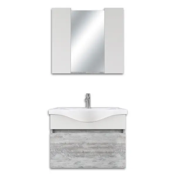 Set mobilier baie Cesme suspendat 3 piese kristal 80 cm