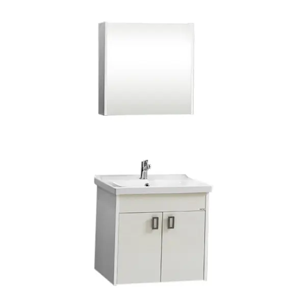 Set mobilier baie Mira suspendat 3 piese alb 65 cm