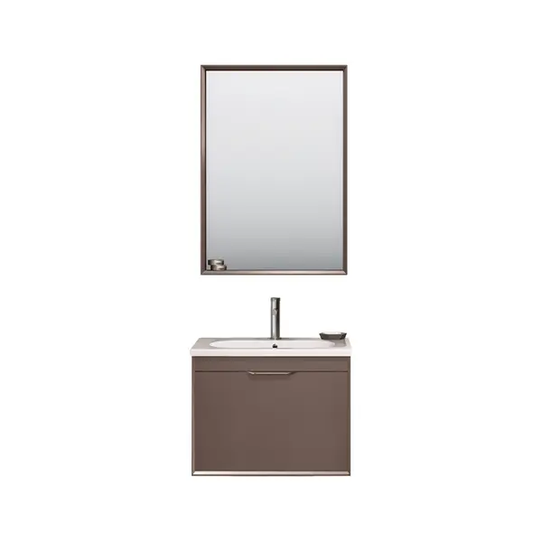 Set mobilier baie Orka Clay suspendat 3 piese toprak 65 cm
