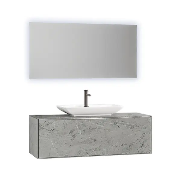 Set mobilier baie Orka Mono suspendat 3 piese macael 100 cm