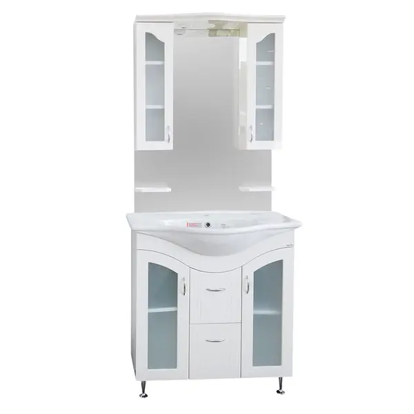 Set mobilier baie Palmiye 3 piese alb 85 cm
