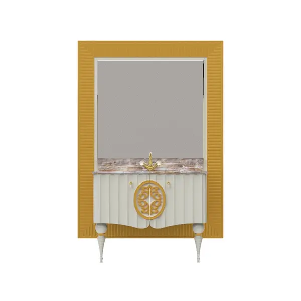 Set mobilier baie Pierre Cardin Louvre 3 piese alb 145 cm