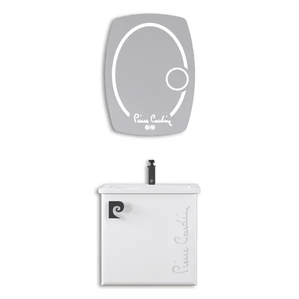 Set mobilier baie Pierre Cardin Star LED suspendat 3 piese alb 60 cm