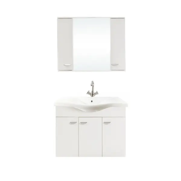 Set mobilier baie Ukra suspendat 3 piese alb 100 cm