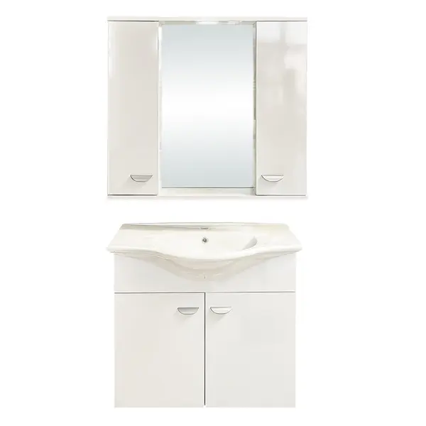 Set mobilier baie Ukra suspendat 3 piese alb 80 cm