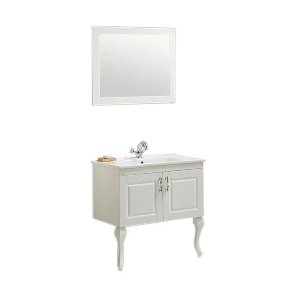 Set mobilier baie Virgo 3 piese alb 85 cm