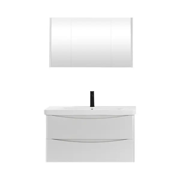 Set mobilier baie Zen suspendat 3 piese alb 100 cm