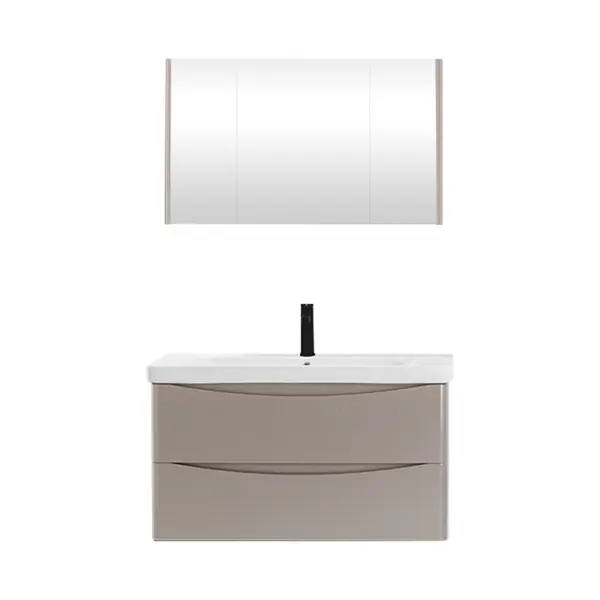 Set mobilier baie Zen suspendat 3 piese bej 100 cm