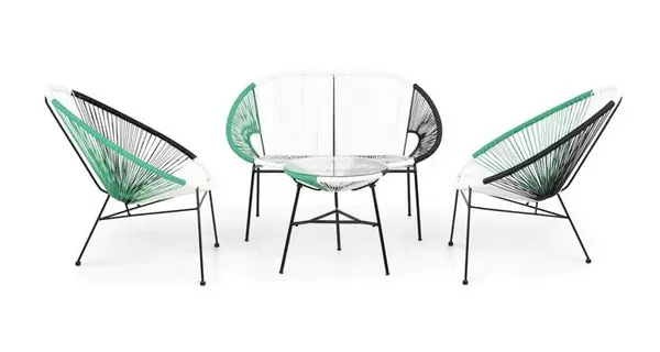Set mobilier CORFU terasa/gradina 2 fotolii, canapea si masuta