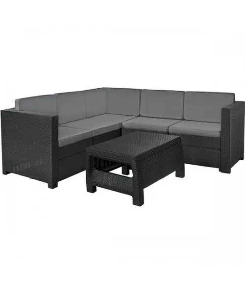 Set mobilier de gradina cu masuta de cafea - Provence Grafit/Gri-rece