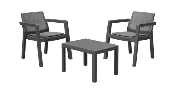 Set mobilier de gradina Emily Patio,gri