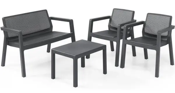 Set mobilier de gradina Emily Patio, gri