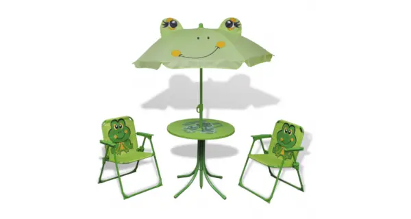 Set mobilier de gradina pentru copii , patru piese, Verde