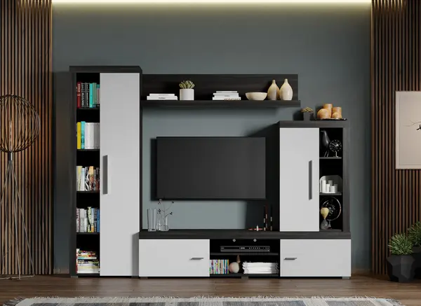 Set Mobilier Living Alb cu Ferrara Max-C09