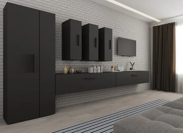 Set Mobilier Living Gri Antracit Remy-C06