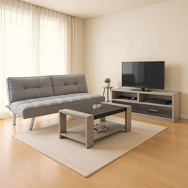 Set mobilier sufragerie 3 buc Chill Gri 175x83x74 cm