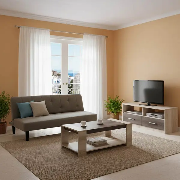 Set mobilier sufragerie 3 buc Reest Antracit 167x77x73 cm