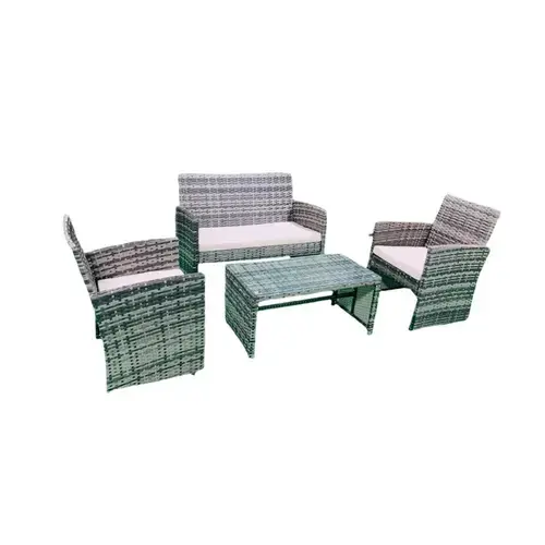 Set mobilier terasa Heinner Marta STMC004, 4 Piese (Gri/Verde)