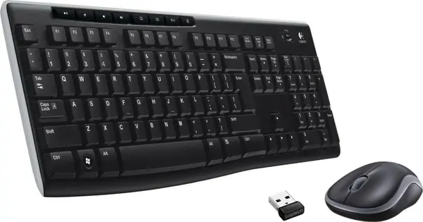 Set mouse si tastatura wireless Logitech - MK270, negru