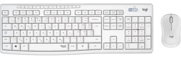 Set mouse și tastatură wireless Logitech - MK295, alb
