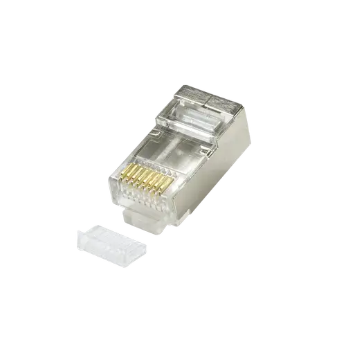 Set mufe RJ-45 Logilink pentru cablu FTP, SFTP, Cat5e, RJ-45 tata, ecranat, plastic cu metal, cu insertie, 100 bucati