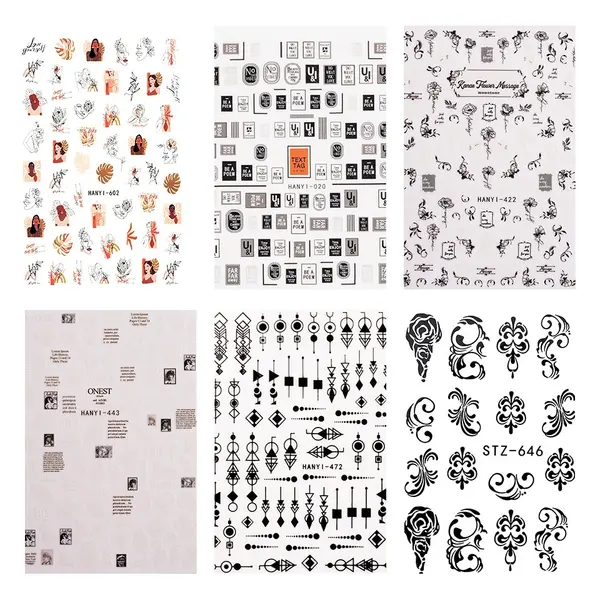 Set Nail Art Graphic Edge
