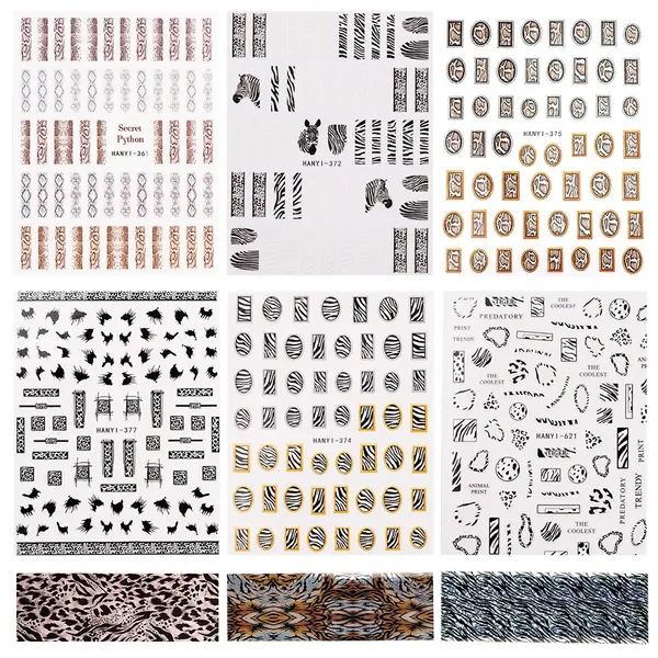 Set Nail Art Jungle Glam