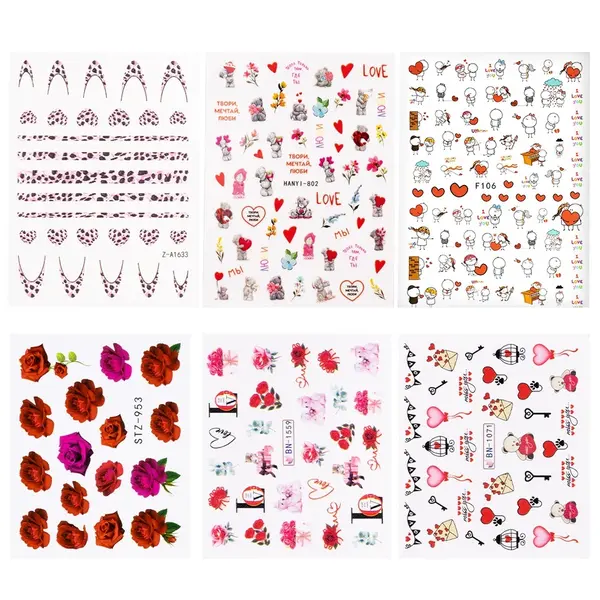 Set Nail Art Nails in Love