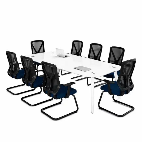 Set Noble Line & Novaire - Masa de conferinta din sticla securizata si Scaun de birou ergonomic