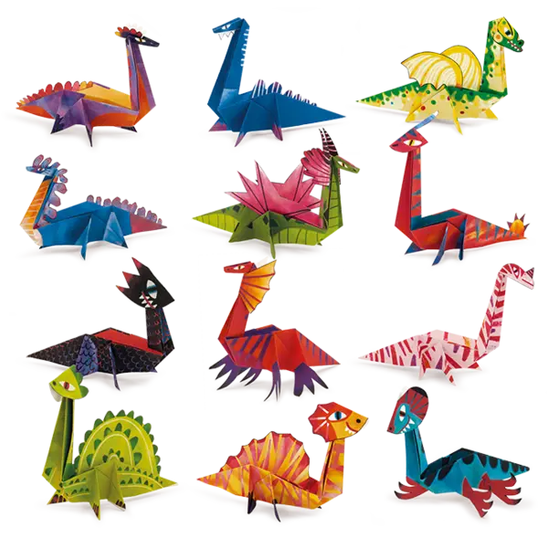 Set Origami incepatori - Dinozauri | Ludattica