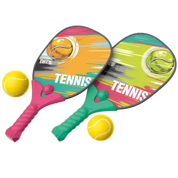 Set palete pickleball pentru copii cu 3 piese si design ergonomic pentru joaca activa