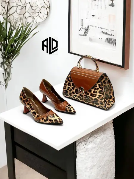 Set Pantofi si Geanta "Bella", Animal Print - 36