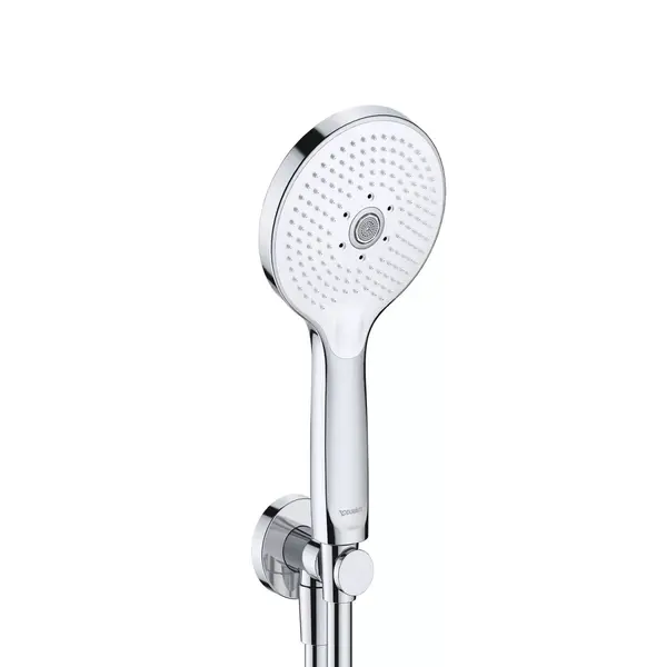 Set para dus Duravit UV0762001005, aparenta, 120 mm, 3 functii, cot iesire/furtun, Crom lucios